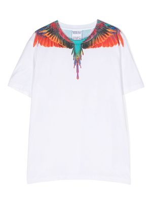 Marcelo Burlon County Of Milan Kids Sunset Wings organic cotton T-shirt - White