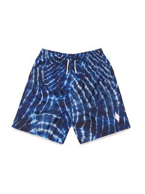 Marcelo Burlon County Of Milan Kids wave-print swim shorts - Blue
