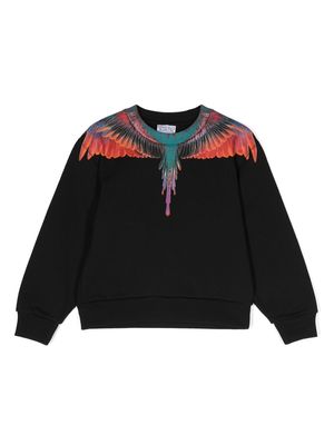 Marcelo Burlon County Of Milan Kids Wings Print sweatshirt - Black