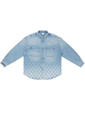 Marcelo Burlon County of Milan Laser Cross denim overshirt - Blue