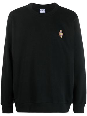 Marcelo Burlon County of Milan logo-embroidered cotton sweatshirt - Black