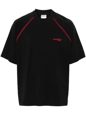 Marcelo Burlon County of Milan logo-embroidered cotton T-shirt - Black