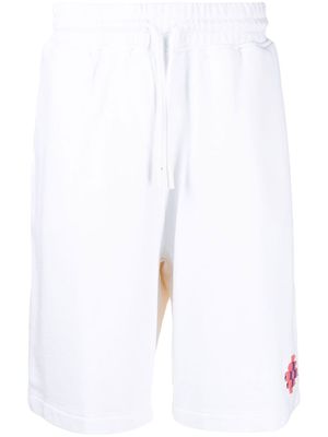 Marcelo Burlon County of Milan logo-embroidered drawstring track shorts - White
