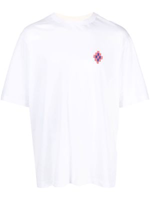 Marcelo Burlon County of Milan logo-embroidered organic cotton T-shirt - White