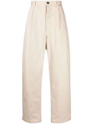 Marcelo Burlon County of Milan logo-embroidery tailored trousers - Neutrals