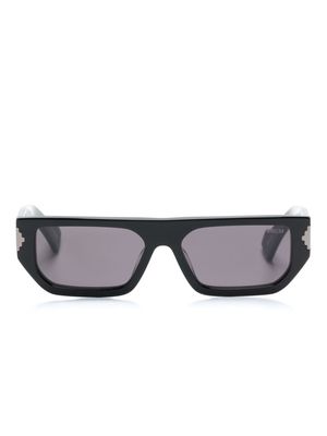 Marcelo Burlon County of Milan logo-plaque geometric-frame sunglasses - Black