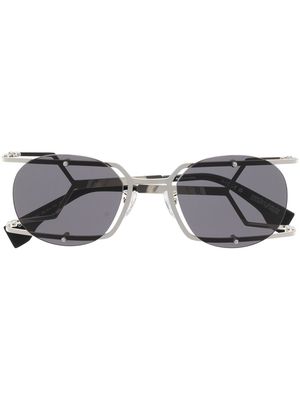 Marcelo Burlon County of Milan Mutisia geometric-frame sunglasses - Silver