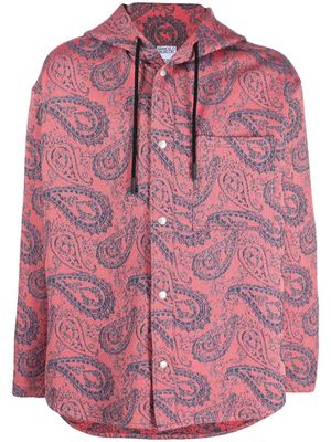 Marcelo Burlon County of Milan paisley-print hooded shirt jacket - Red