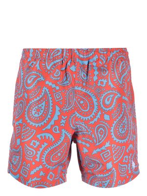Marcelo Burlon County of Milan paisley-print swim shorts - Red