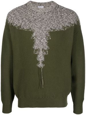 Marcelo Burlon County of Milan panelled knitted jumper - Green