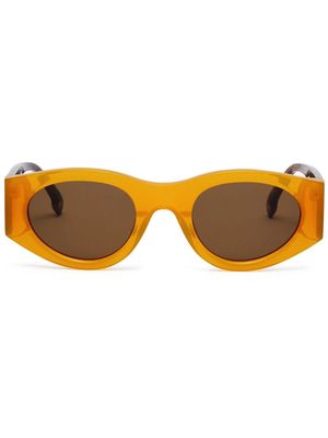Marcelo Burlon County of Milan Pasithea oval-frame sunglasses - Yellow