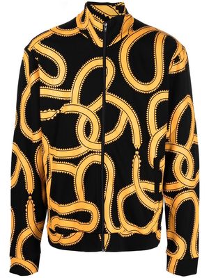 Marcelo Burlon County of Milan snake-print zip-up jacket - Black