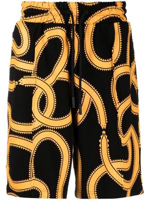 Marcelo Burlon County of Milan Snakes print track shorts - Black