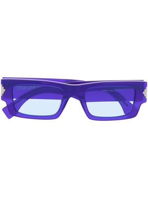 Marcelo Burlon County of Milan square-frame transparent sunglasses - Blue