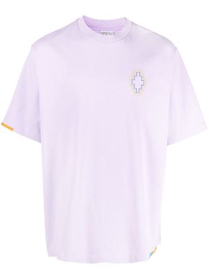 Marcelo Burlon County of Milan Stitch Cross cotton T-shirt - Purple