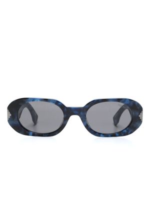 Marcelo Burlon County of Milan tortoiseshell oval-frame sunglasses - Blue