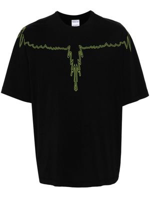 Marcelo Burlon County of Milan Wings-embroidered cotton T-shirt - Black