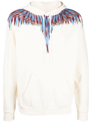 Marcelo Burlon County of Milan Wings-print cotton hoodie - White