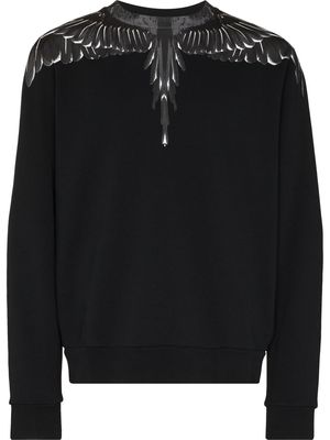Marcelo Burlon County of Milan Wings-print crew neck sweatshirt - Black