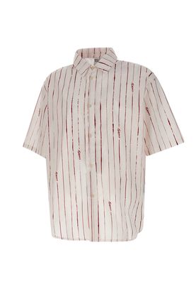 Marcelo Burlon county Pinstripes Cotton Shirt