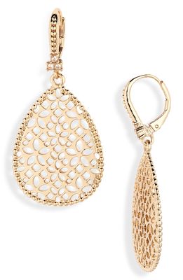 Marchesa Filigree Drop Earrings in Gold/Gold