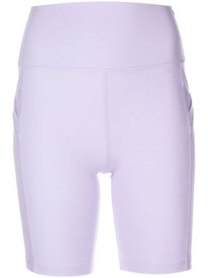 Marchesa high-waisted cycling-shorts - Purple