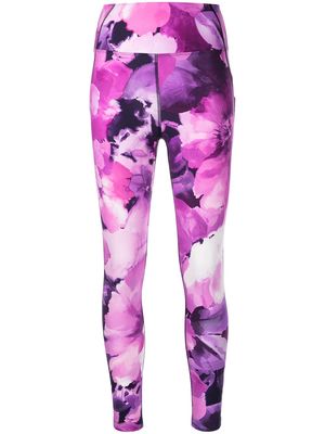 Marchesa high-waisted floral leggings - Pink