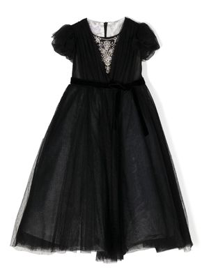 MARCHESA KIDS COUTURE crystal-embellished tulle gown - Black