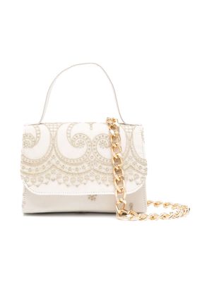 MARCHESA KIDS COUTURE embroidered top-handle bag - Neutrals