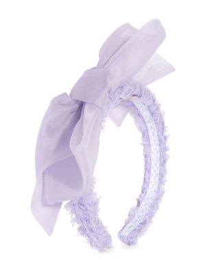 MARCHESA KIDS COUTURE emellished bow headband - Purple