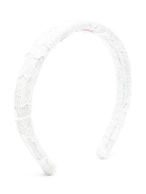 MARCHESA KIDS COUTURE floral-lace headband - White