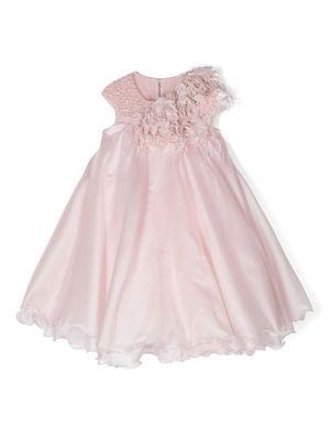 MARCHESA KIDS COUTURE flower-appliqué occasion dress - Pink
