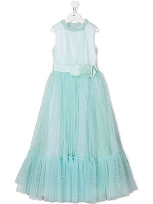 MARCHESA KIDS COUTURE tulle-overlay dress - Green