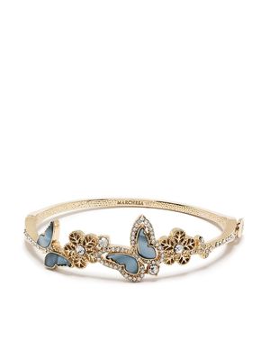 Marchesa Notte Bridesmaids butterfly-detail embellished bangle - Gold