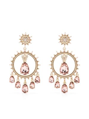 Marchesa Notte Bridesmaids crystal-embellished chandelier earrings - Gold