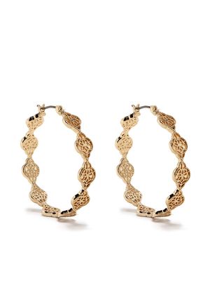 Marchesa Notte Bridesmaids Filagree sculpted hoop earrings - Gold