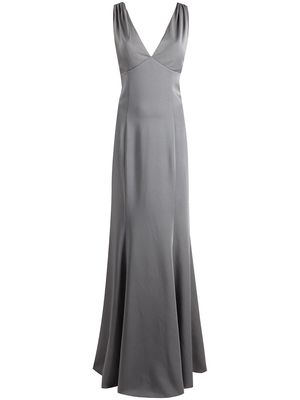 Marchesa Notte Bridesmaids Forli V-neck dress - Grey
