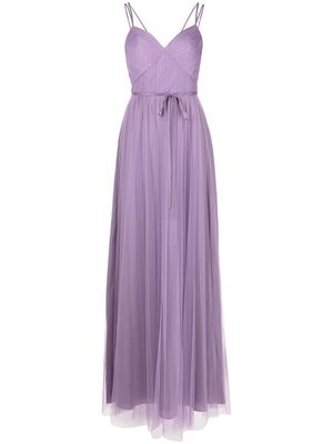 Marchesa Notte Bridesmaids pleated maxi dress - Purple