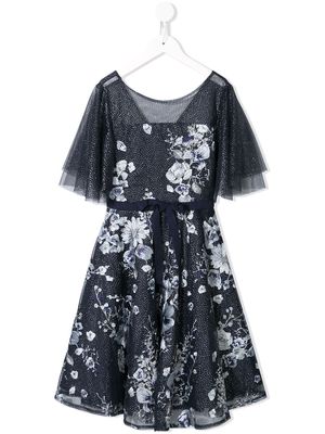 MARCHESA NOTTE MINI Gisele floral print dress - Blue