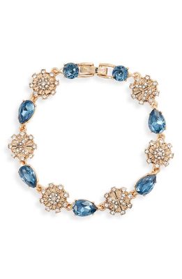 Marchesa Polished & Poised Crystal Bracelet in Gold/Blue/Cry