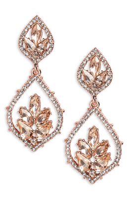 Marchesa Polished & Poised Crystal Drop Earrings in Rgld/Silk