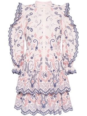 Marchesa Rosa Agava broderie anglaise dress - Pink