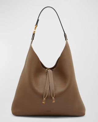 Marcie Grained Leather Hobo Bag