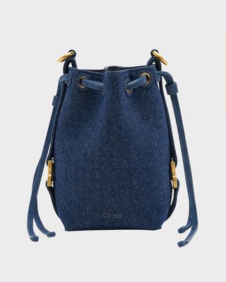 Marcie Micro Denim Bucket Bag