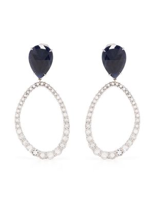 Marco Bicego 18kt white gold sapphire and diamond drop earrings - Silver