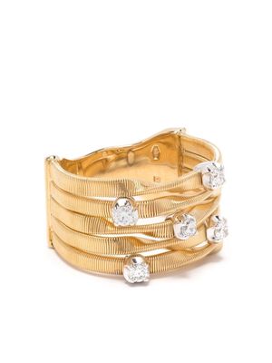 Marco Bicego 18kt yellow gold diamond multi-band ring
