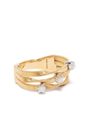 Marco Bicego 18kt yellow gold diamond three-band ring