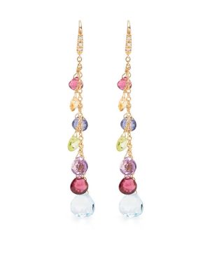 Marco Bicego 18kt yellow gold Paradise multi-stone and diamond drop earrings