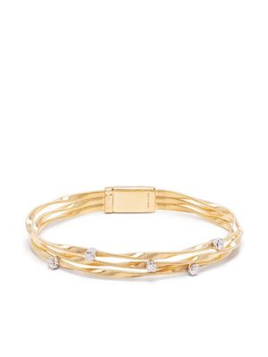 Marco Bicego 18kt yellow gold three-strand diamond bracelet