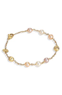 Marco Bicego Africa 18K Yellow Gold & Pearl Single Strand Bracelet in Yellow Gold/Pearl